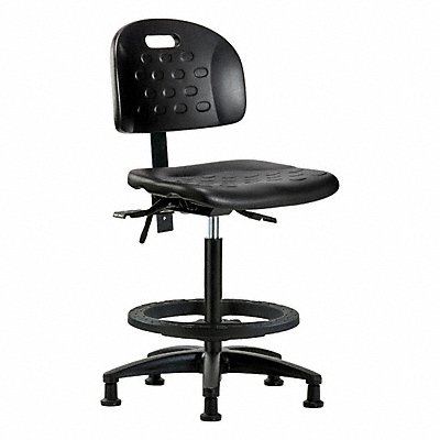GRAINGER BRHPHBCHRGT0A0BFRGBLK Poly Chair High FR Glides Black Poly
