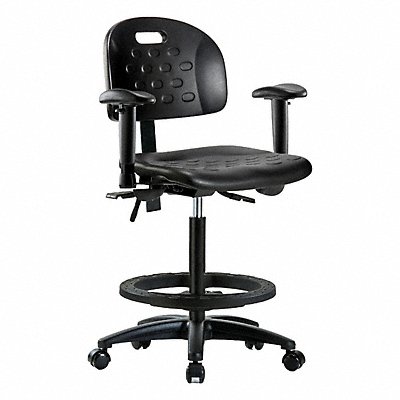 GRAINGER BRHPHBCHRGT1A1BFRCBLK Poly Chair Hi Tilt AA FR Cast Blk