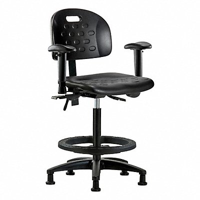 GRAINGER BRHPHBCHRGT0A1BFRGBLK Poly Chair High AA FR Glides Black
