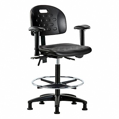 GRAINGER BRHPHBCHRGT0A1CFRGBLK Poly Chair High AA FR Glides Black