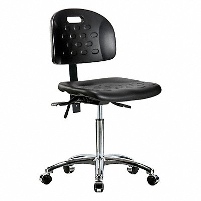 GRAINGER BRHPMBCHCRT1A0NFCCBLK Poly Chair Chrome Med Tilt Cast Blk