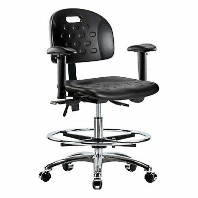GRAINGER BRHPMBCHCRT0A1CFCCBLK Poly Chr Chrome Med AA FR Cast Blk