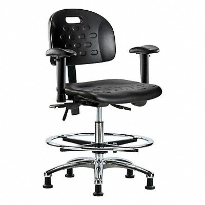 GRAINGER BRHPMBCHCRT0A1CFRGBLK Poly Chr Chrome Med AA FR Stat Blk