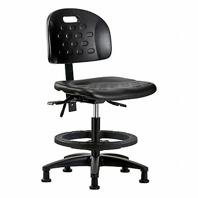 GRAINGER BRHPMBCHRGT0A0BFRGBLK Poly Chair Med FR Glides Black Poly
