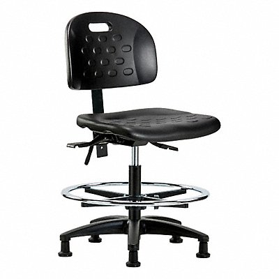 GRAINGER BRHPMBCHRGT0A0CFRGBLK Poly Chair Med FR Glides Black Poly