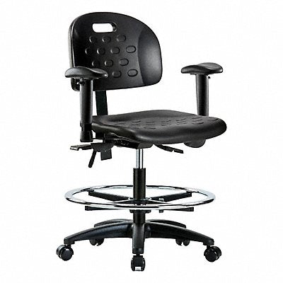 GRAINGER BRHPMBCHRGT1A1CFRCBLK Poly Chair Med Tilt AA FR Cast Blk