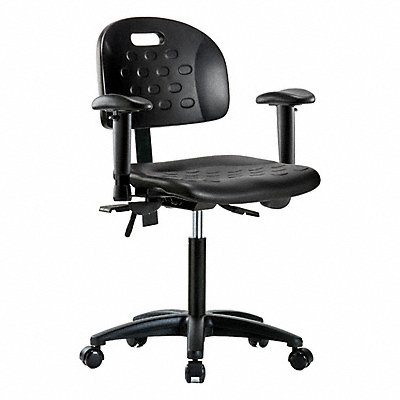 GRAINGER BRHPMBCHRGT1A1NFRCBLK Poly Chair Med Tilt AA Cast Black