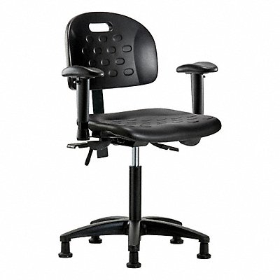 GRAINGER BRHPMBCHRGT1A1NFRGBLK Poly Chair Med Tilt AA Glides Black