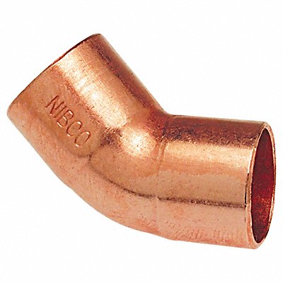 NIBCO 6063 Elbow 45 Deg Wrot Copper 3 Tube CxC