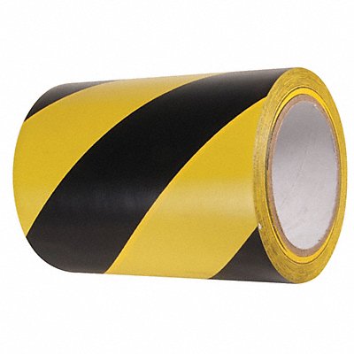 INCOM MANUFACTURING VHT610 Floor Tape Black/Yellow 6 inx54 ft Roll