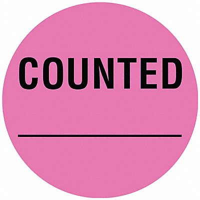 TAPECASE 16U932 D6074 Inventory Control Label Pink PK1000
