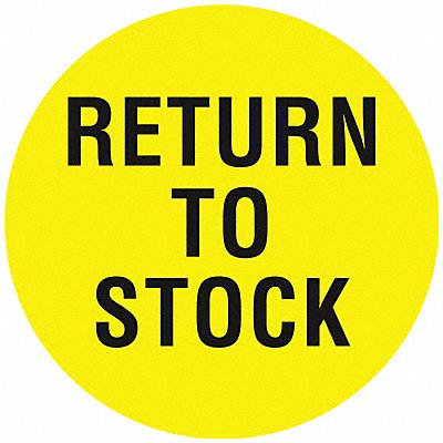 TAPECASE 16U942 D6077 Inventory Control Label Yellow PK1000