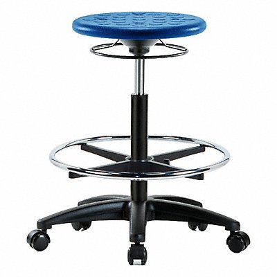 BLUE RIDGE ERGONOMICS IPHBSORGCFRCBLU Polyurethane Stool 300 lb Cap. Blue