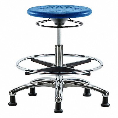 BLUE RIDGE ERGONOMICS IPMBSOCRCFRGBLU Polyurethane Stool 300 lb Cap. Blue