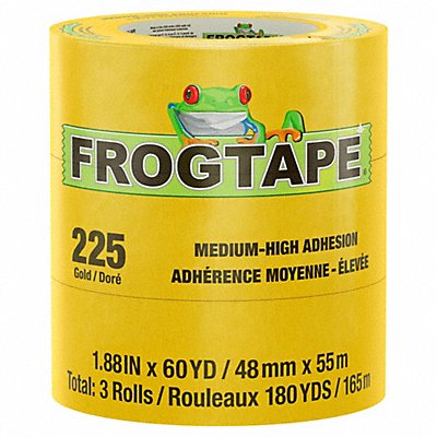SHURTAPE CP225 Masking Tape 1.9 in W 60 yd Gold PK3