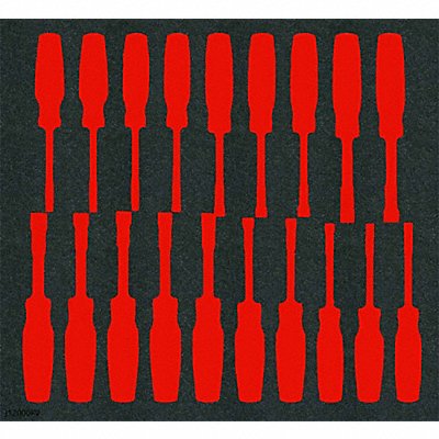 PROTO J12000FV Foam Inserts Black/Red 16 L 23 W