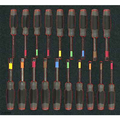 PROTO J12000KV Nut Driver Sets Ergonomic 4 L 19 pieces