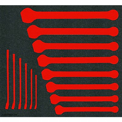 PROTO J1200FBASDFV Foam Inserts Black/Red 16 L 23 W