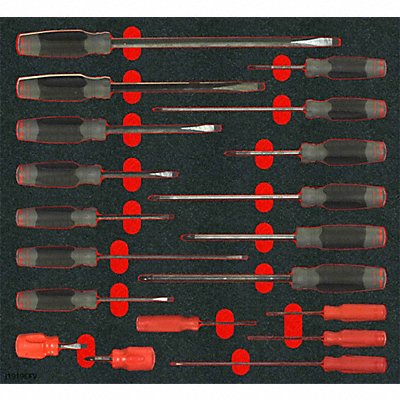 PROTO J1219RCFKV Screwdriver Sets Ergonomic 19 pieces