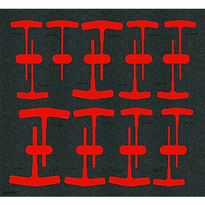 PROTO J4970FV Foam Inserts Black/Red 16 L 23 W