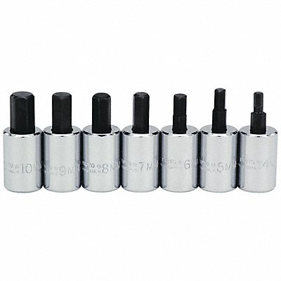 PROTO J4990MST Socket Bit Set Steel DrSz 3/8 in