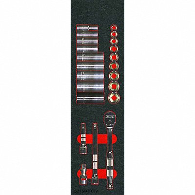PROTO J52134HTCKV Socket Sets Head Shape Pear 22 pieces