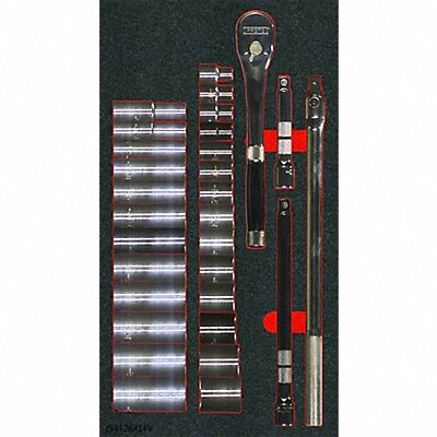 PROTO J54126XLKV Socket Sets Head Shape Pear 30 pieces