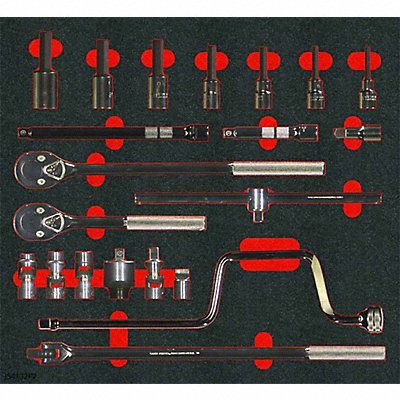PROTO J54132KV Socket Sets Finish Polished 65 pieces
