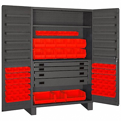 DURHAM MFG JCBDLP694RDR1795 K4939 Bin Cabinet Grey 78 x48 x24 69RdBns