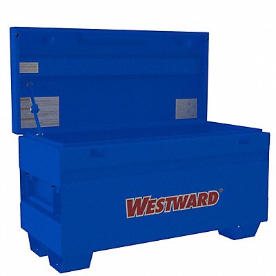 WESTWARD 817ZE2 Jobsite Box Padlockable Blue 14 ga