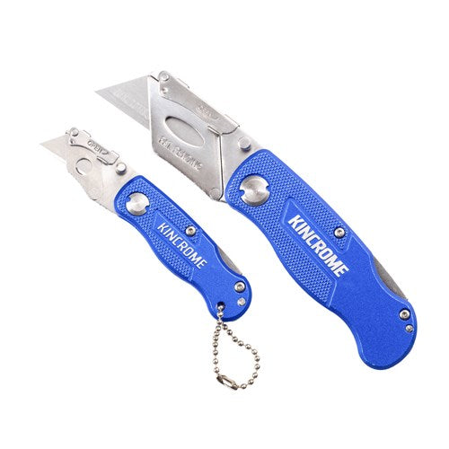 Kincrome K060022 Folding Utility Knife Set 2 Piece Lock-Back