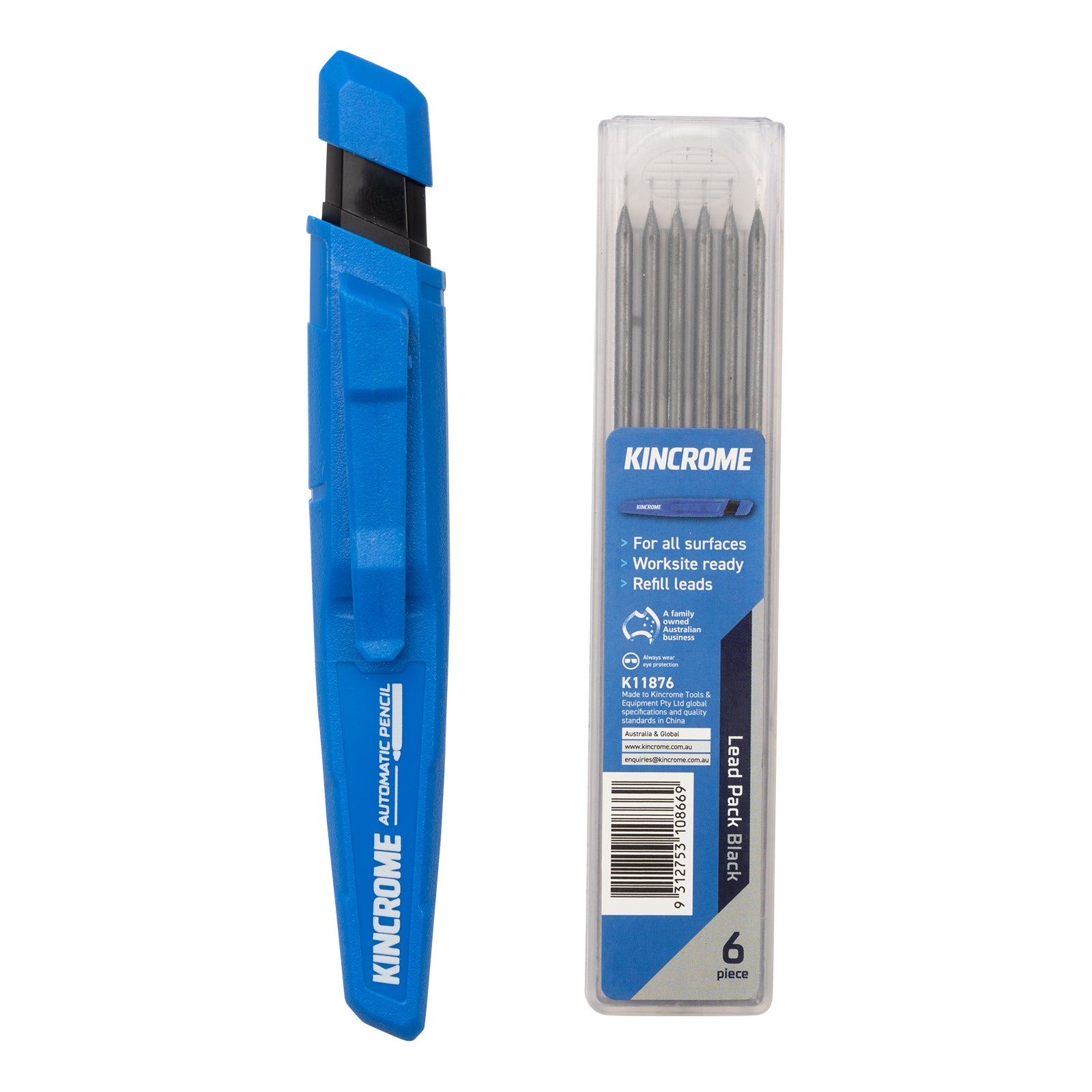 Kincrome K11870 Automatic Mechanical Pencil and Black Refill Pack - view 3