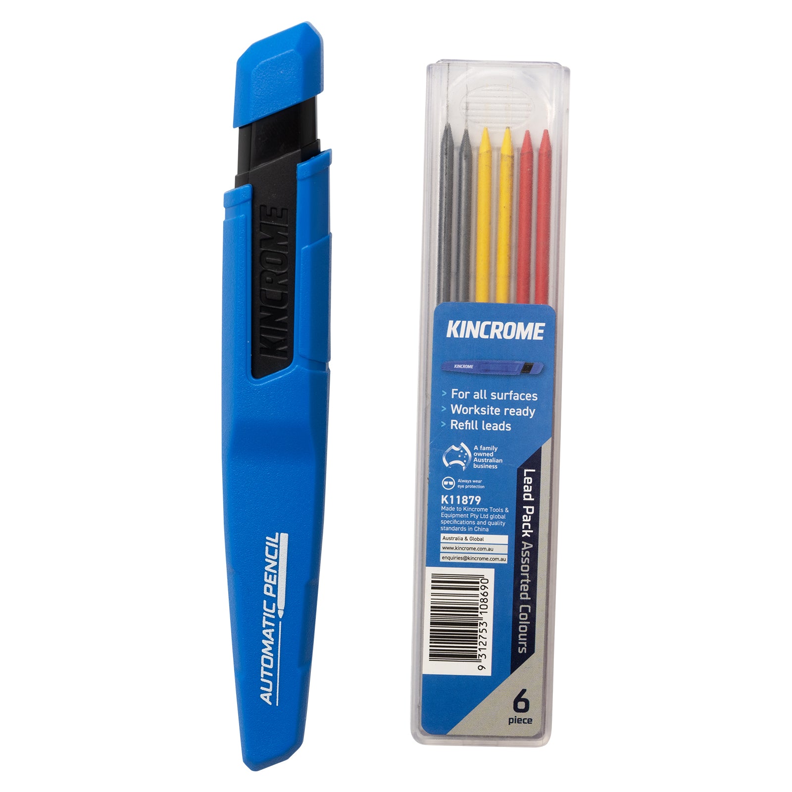 Kincrome K11873 Automatic Mechanical Pencil and Assorted Refill Pack