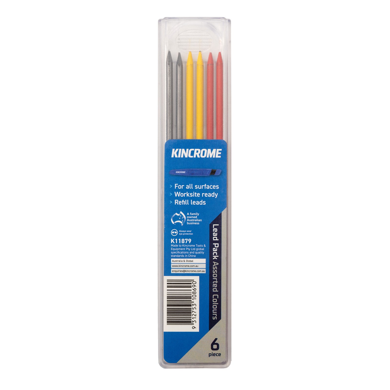 Kincrome K11879 Assorted Colour Refill Pack 6 Piece