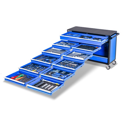 Kincrome K1232 EVOLUTION Trolley Tool Kit 555 Piece 13 Drawer 53"