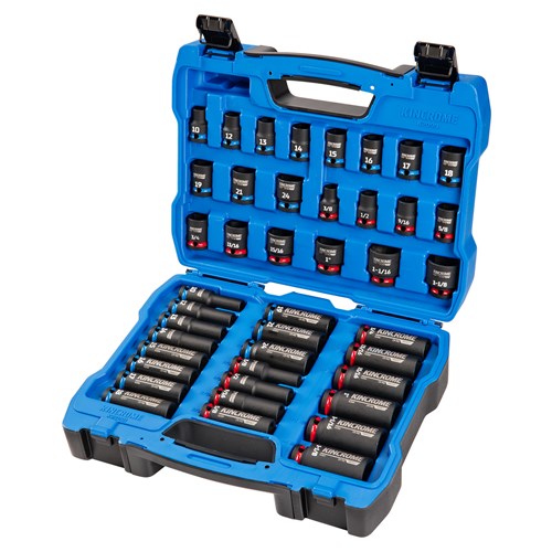 Kincrome K2098 Deep/Standard Impact Socket Set 42 Piece 1/2" Drive - Metric & Imperial