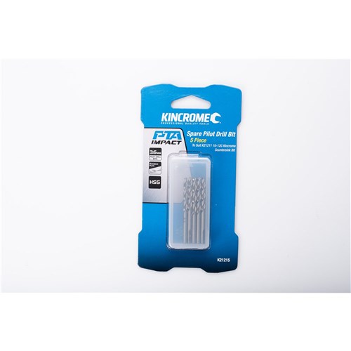 Kincrome K21215 Spare Pilot Drill Bit 3.6mm 5 Piece - To Suit K21211