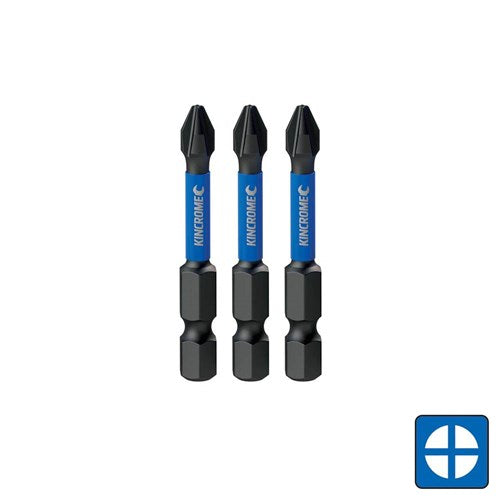 Kincrome K21235 Phillips #2 Impact Bit 50mm 3 Piece