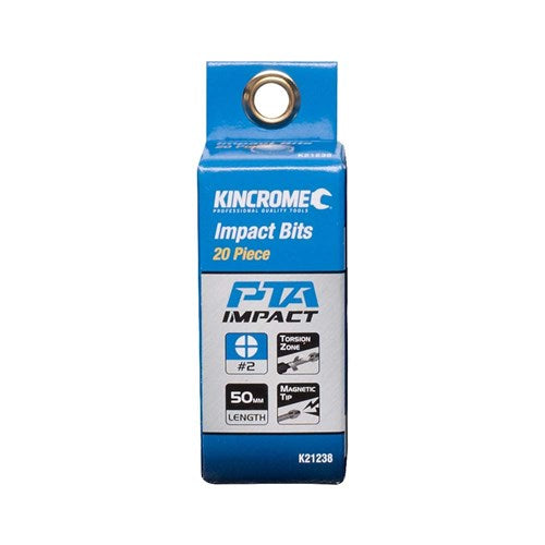 Kincrome K21238 Phillips #2 Impact Bit 50mm 20 Piece