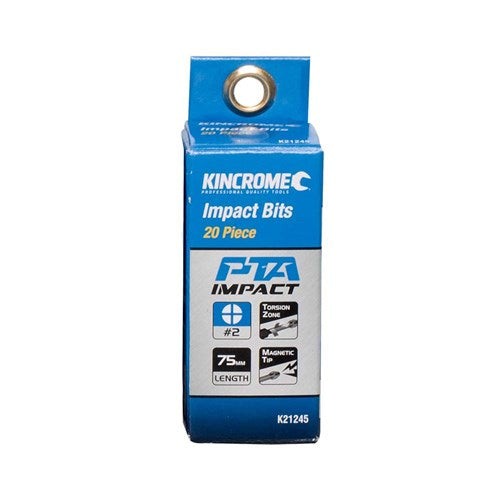 Kincrome K21245 Phillips #2 Impact Bit 75mm 20 Piece