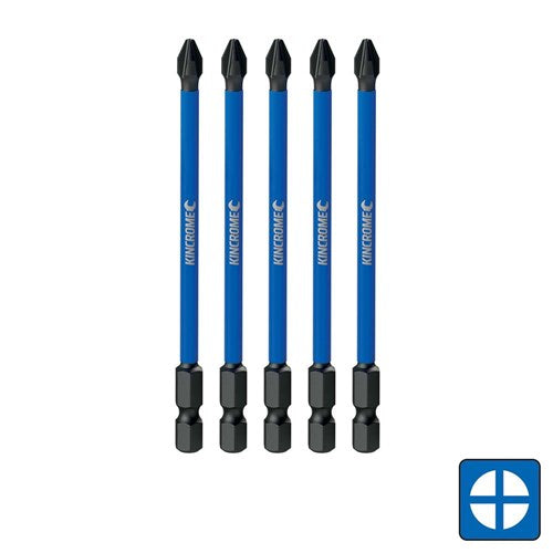 Kincrome K21248 Phillips #2 Impact Bit 100mm 5 Piece