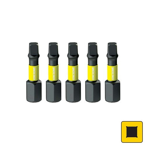 Kincrome K21262 Square #1 Impact Bit 25mm 5 Piece