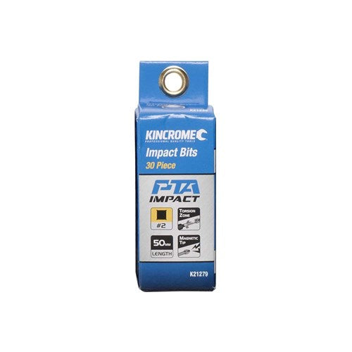 Kincrome K21279 Square #2 Impact Bit 50mm 30 Piece