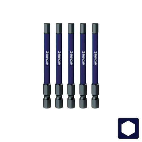 Kincrome K21351 Hex 5mm Impact Bit 75mm 5 Piece