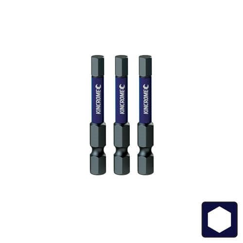 Kincrome K21361 Hex 6mm Impact Bit 50mm 3 Piece