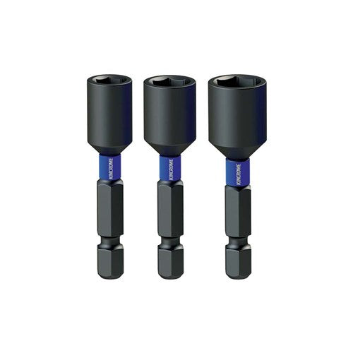 Kincrome K21504 Magnetic Nutsetter Impact Bit Mixed Pack 50mm 3 Piece