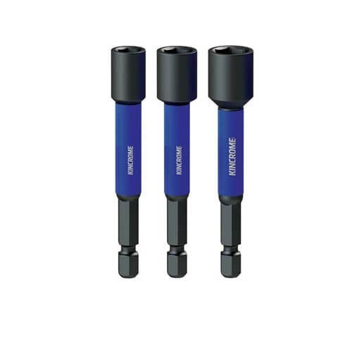 Kincrome K21505 Magnetic Nutsetter Impact Bit Mixed Pack 65mm 3 Piece