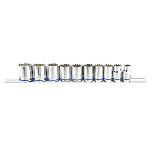 Kincrome K2172 Socket Set 10 Piece 3/8" Drive (Mirror Polish) - Metric