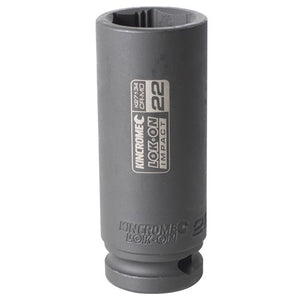 Kincrome K27134 LOK-ON Deep Impact Socket 22mm 1/2" Drive
