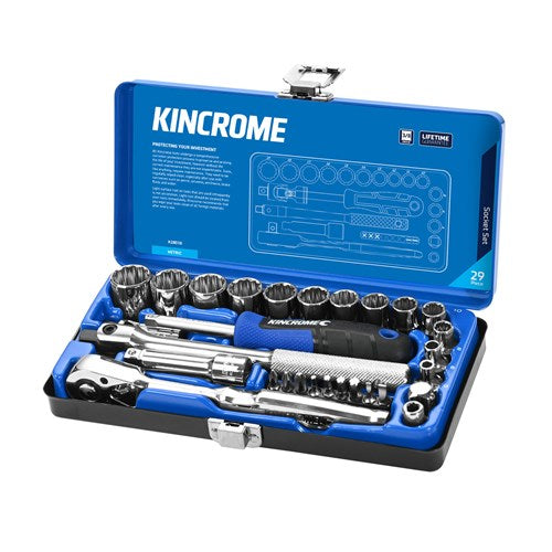 Kincrome K28010 Socket Set 29 Piece 3/8" Drive - Metric